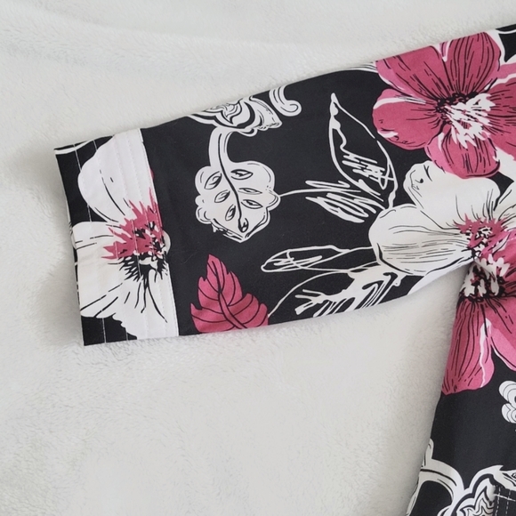 Sportelle Black Pink White Button Down Spring/Summer Jacket Size PM - Picture 4 of 9